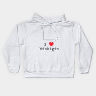 I love Michigan Kids Hoodie